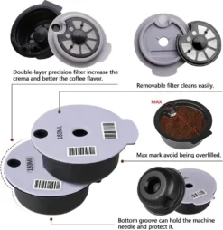 1 Stück Nachfüllbarer Wiederverwendbarer PP Kaffeekapsel Filter Für Bosch Tassimo 180 Ml Kapazität, Lebensmittelqualität -Kaffee Verkäufe 01ee65843139f1265c49b50f285a6223