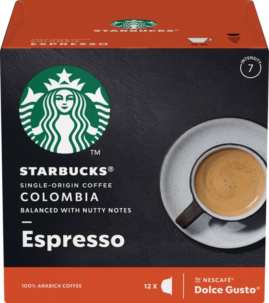 Nestlé® Starbucks By Nescafe Dolce Gusto 12 Kapseln Colombia Espresso Arabica Kaffee 1 Nestlé® Starbucks By Nescafe Dolce Gusto 12 Kapseln Colombia Espresso Arabica Kaffee