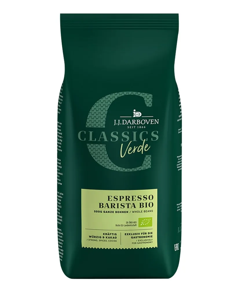 Kaffee CLASSICS VERDE Espresso Baristavon J. J. Darboven, 500g Bohnen 1 Kaffee CLASSICS VERDE Espresso Baristavon J. J. Darboven, 500g Bohnen