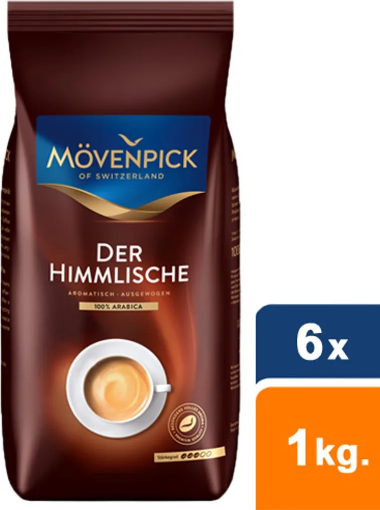 Kaffee-Sparpaket DER HIMMLISCHE Von Mövenpick, 6x1000g Bohnen 2 Kaffee-Sparpaket DER HIMMLISCHE Von Mövenpick, 6x1000g Bohnen – Bild 2