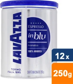 Lavazza - In Blu Gemahlener Kaffee - Dose 12x 250g