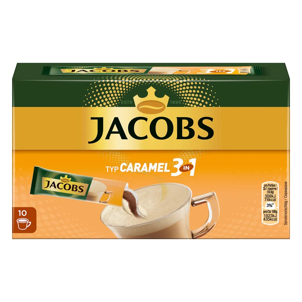 JACOBS 3in1 Typ Caramel Löslicher Kaffee 12er Pack 12 X 10 Getränke Sticks 4 JACOBS 3in1 Typ Caramel Löslicher Kaffee 12er Pack 12 X 10 Getränke Sticks – Bild 4
