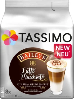 TASSIMO Kapseln 2 X Latte Macchiato Vielfaltspakete + Vivy 2 Schwarz Gratis -Kaffee Verkäufe 0e45377f9e4221fee13b3d24e2b8c83a