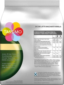 TASSIMO Jacobs Typ Latte Macchiato Vanilla 5er Pack T Discs Kapseln 5x8 Getränke -Kaffee Verkäufe 12119f8a6ddae7824c7d25c127525af3