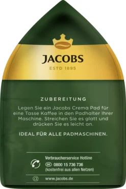 Jacobs Crema Pads | 16 Senseo Kompatible Kaffeepads -Kaffee Verkäufe 122483b1d06bda844f2a6877199a5b2d