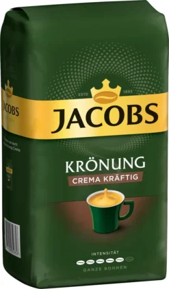 JACOBS Kaffeebohnen Krönung Crema Kräftig 2 X 1kg Ganze Kaffee Bohnen + 1 Aluminium Dose Im Barista-Design -Kaffee Verkäufe 13e74f28c6aef51d5c0ac230d8eb3e15 3