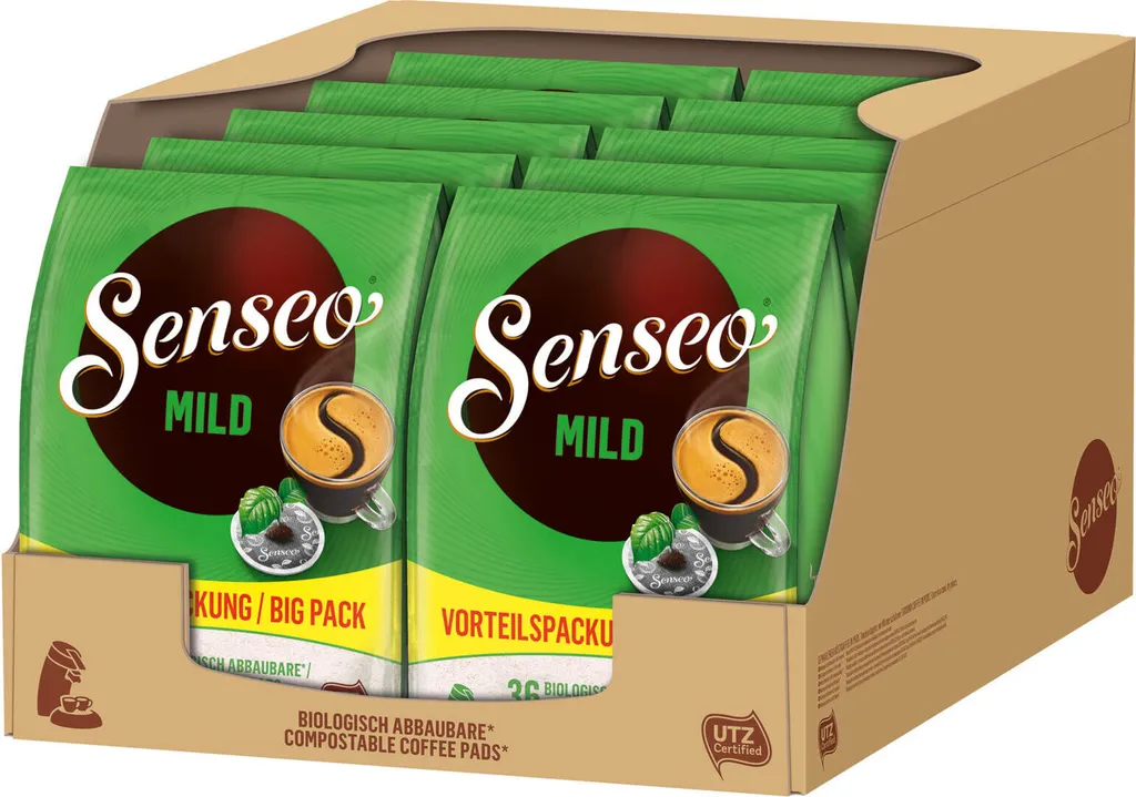 SENSEO Pads Mild UTZ 10 X 36 Kaffeepads Vorratspack - 360 Getränke 1 SENSEO Pads Mild UTZ 10 X 36 Kaffeepads Vorratspack - 360 Getränke