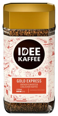 Instantkaffee GOLD EXPRESS Entkoffeiniert Von Idee Kaffee, 200g