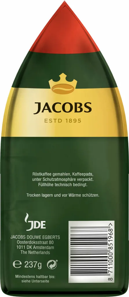JACOBS Pads Crema Classic UTZ- 5 X 36 Getränke Vorteilspack + 1 Senseo Dose 6 JACOBS Pads Crema Classic UTZ- 5 X 36 Getränke Vorteilspack + 1 Senseo Dose – Bild 6