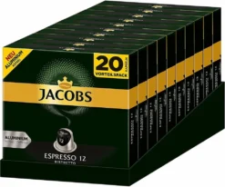 JACOBS Kapseln Espresso Ristretto 200 Nespresso Kompatible Kaffeekapseln