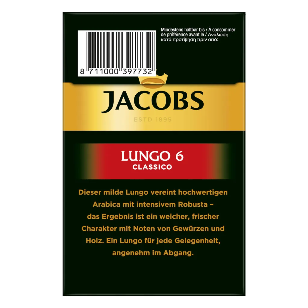 JACOBS Kapseln Lungo Classico 5 X 40 Nespresso®* Kompatible Kaffeekapseln 5 JACOBS Kapseln Lungo Classico 5 X 40 Nespresso®* Kompatible Kaffeekapseln – Bild 5
