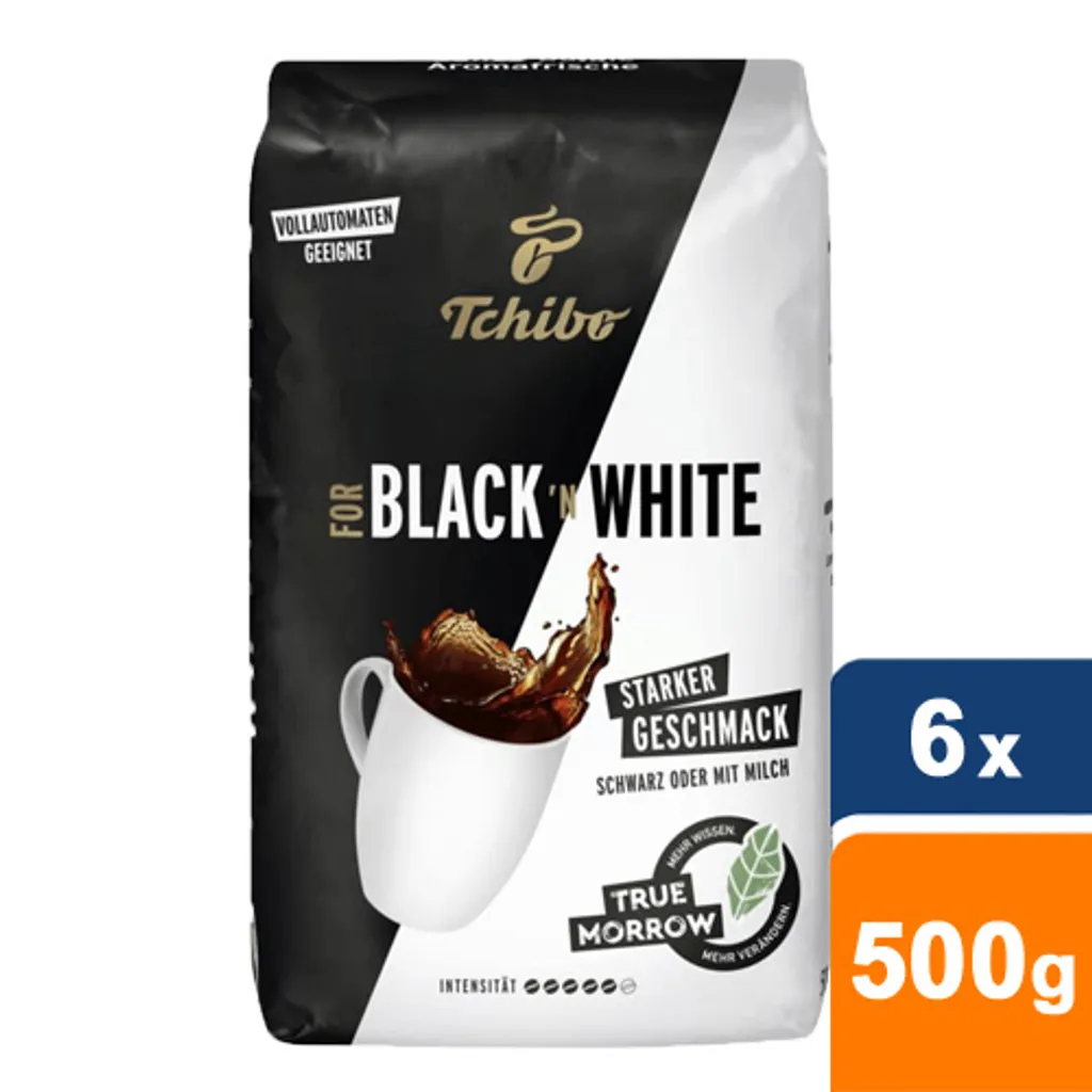 Tchibo - Black 'n White Bohnen - 6x 500 G 1 Tchibo - Black 'n White Bohnen - 6x 500 G