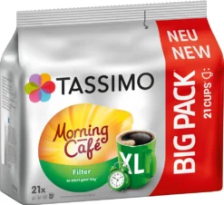TASSIMO Kapseln Morning Café Filter XL T Discs 5 X 21 Getränke Kaffeekapseln -Kaffee Verkäufe 243948cf5e1f72f0343b631ca143c107