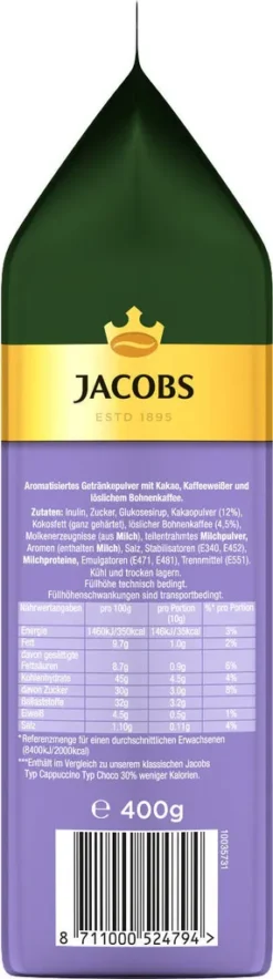 JACOBS Typ Cappuccino Choco So Leicht Mit Milka Geschmack 12 Beutel - 12 X 400g -Kaffee Verkäufe 24a1e3819bda8ebda318a456855ae209