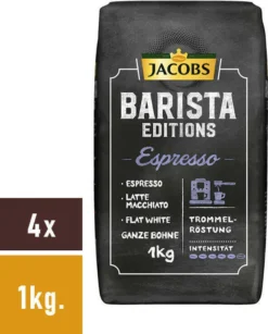 Jacobs Barista Editions Espresso, Bohnenkaffee, Ganze Bohnen, Röstkaffee, Kaffeebohnen, 4 X 1000 G -Kaffee Verkäufe 2630bca9ac73955197f54e35eaa5bd11