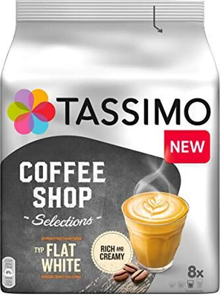 Tassimo Coffee Shop Selection Flat White, 16 Kapseln / 8 Portionen, Kaffeekapseln 1 Tassimo Coffee Shop Selection Flat White, 16 Kapseln / 8 Portionen, Kaffeekapseln