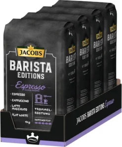 Jacobs Barista Editions Espresso, Bohnenkaffee, Ganze Bohnen, Röstkaffee, Kaffeebohnen, 4 X 1000 G -Kaffee Verkäufe 28fa251b10a6c239146969d32e98d65f
