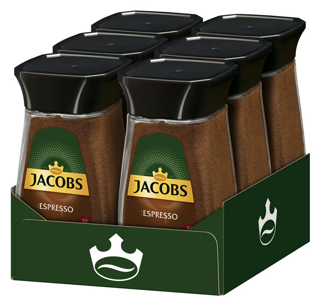 JACOBS Espresso Löslicher Kaffee 6 Gläser - 6 X 100g Instantkaffee 2 JACOBS Espresso Löslicher Kaffee 6 Gläser - 6 X 100g Instantkaffee – Bild 2