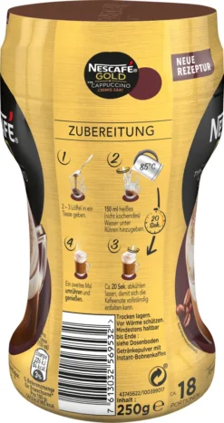 Nescafé® Nescafé Gold Typ Cappuccino Cremig Zart | 250g 15 Nescafé® Nescafé Gold Typ Cappuccino Cremig Zart | 250g -Kaffee Verkäufe 33e77e84d8b6287fd5ae89bfae36e9f9