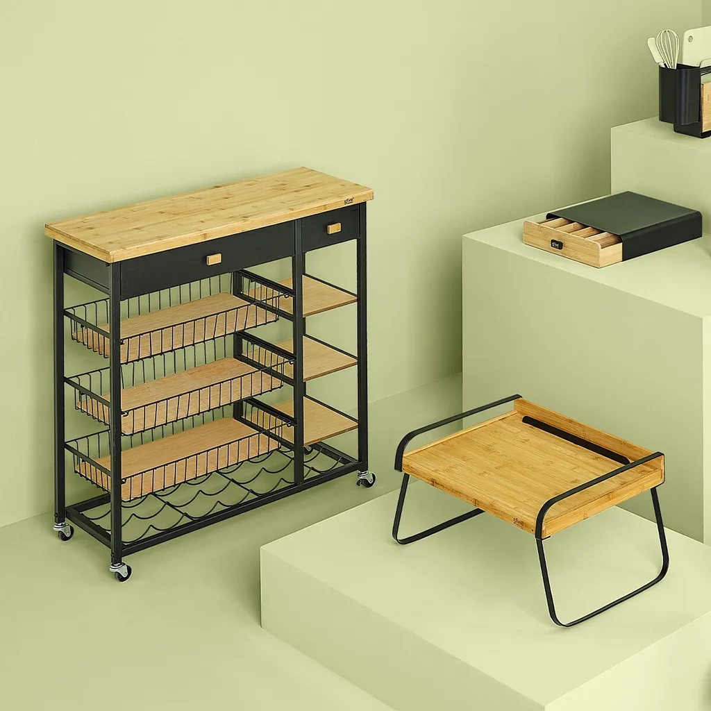 5five Simply Smart Aufbewahrungsbox Kaffe Kapsel Modern Metall Bambus Schwarz/braun 7,5cm X 33cm X 31cm 4 5five Simply Smart Aufbewahrungsbox Kaffe Kapsel Modern Metall Bambus Schwarz/braun 7,5cm X 33cm X 31cm – Bild 4