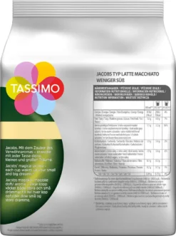 TASSIMO Kapseln 2 X Latte Macchiato Vielfaltspakete + Vivy 2 Schwarz Gratis -Kaffee Verkäufe 3ce65c58cccd5040529a0ffb2dfc486f