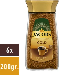 JACOBS Gold Löslicher Kaffee 6 Gläser - 6 X 200 G Instantkaffee -Kaffee Verkäufe 3d877c8eb085c5ff84063f2a4ddaf834