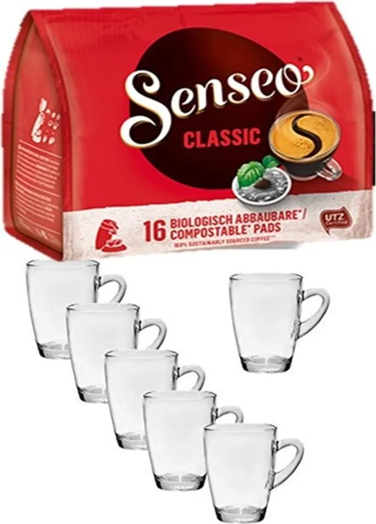 Senseo Kaffeepads Classic Für Geeignet Senseo Und Weitere Kaffeemaschinen Aktion+ 6 Kaffeebecher Mit Henkel Plus Wäschekorbaktion Rattan-Design 27 Liter 2 Senseo Kaffeepads Classic Für Geeignet Senseo Und Weitere Kaffeemaschinen Aktion+ 6 Kaffeebecher Mit Henkel Plus Wäschekorbaktion Rattan-Design 27 Liter – Bild 2
