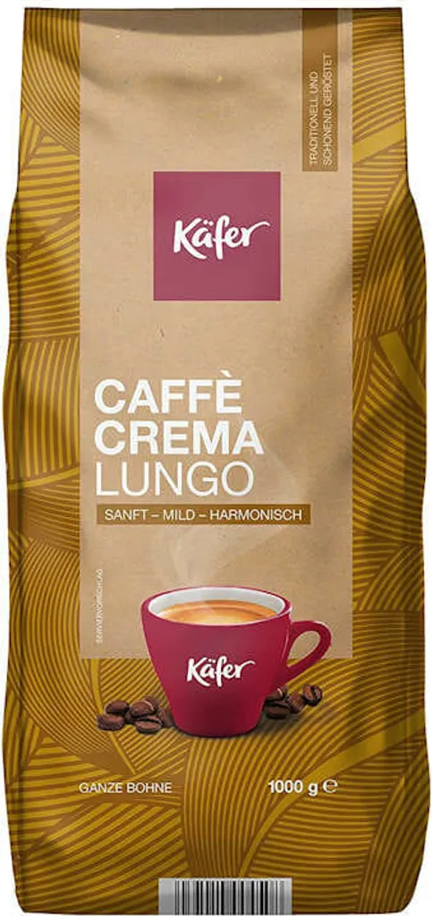 Käfer Caffè Crema Lungo | Ganze Bohne | 1000 G 2 Käfer Caffè Crema Lungo | Ganze Bohne | 1000 G – Bild 2