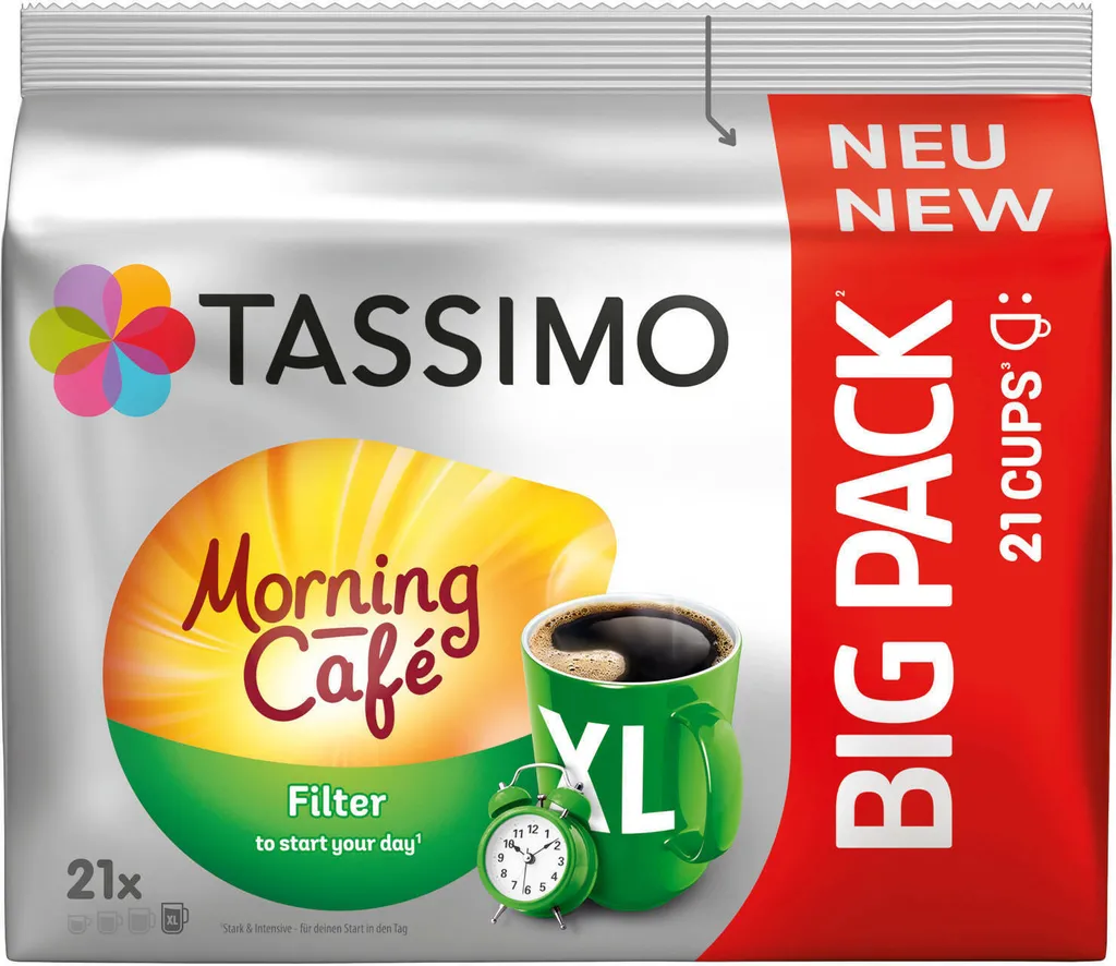 TASSIMO Morning Café XL Big Packs Mix-Paket 3 Sorten 6 Packungen 126 Getränke 2 TASSIMO Morning Café XL Big Packs Mix-Paket 3 Sorten 6 Packungen 126 Getränke – Bild 2