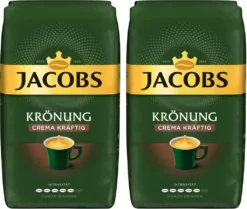 JACOBS Kaffeebohnen Krönung Crema Kräftig 2 X 1kg Ganze Kaffee Bohnen + 1 Aluminium Dose Im Barista-Design -Kaffee Verkäufe 4c6a9cbace6892285f86a479868a2956
