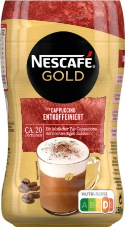 Nescafé® Nescafé Gold Typ Cappuccino Entkoffeiniert | 250g Dose 19 Nescafé® Nescafé Gold Typ Cappuccino Entkoffeiniert | 250g Dose -Kaffee Verkäufe 4e0450211f47945a6ec14f4b696cfebc