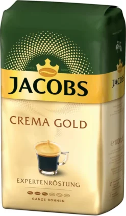 JACOBS Kaffeebohnen Expertenröstung Crema Gold 2 X 1 Kg Ganze Kaffee Bohnen + 1 Aluminium Dose Barista Design -Kaffee Verkäufe 5b5c0e1023b4f535e09a217ea741c9a7 1
