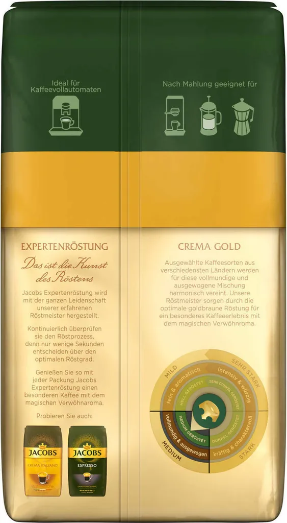 JACOBS Kaffeebohnen Expertenröstung Crema Gold 3 Kg Geröstete Bohnen+ 1 Jacobs Barista Becher+ 1 Dose 5 JACOBS Kaffeebohnen Expertenröstung Crema Gold 3 Kg Geröstete Bohnen+ 1 Jacobs Barista Becher+ 1 Dose – Bild 5
