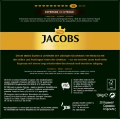 Jacobs Kapseln Espresso Intenso | 20 Nespresso® Komp. Kapseln -Kaffee Verkäufe 66d05577bff512e66017f14b2c9fe391
