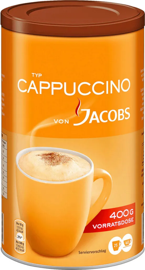 JACOBS Typ Cappuccino 6 Dosen 6 X 400 G 2 JACOBS Typ Cappuccino 6 Dosen 6 X 400 G – Bild 2