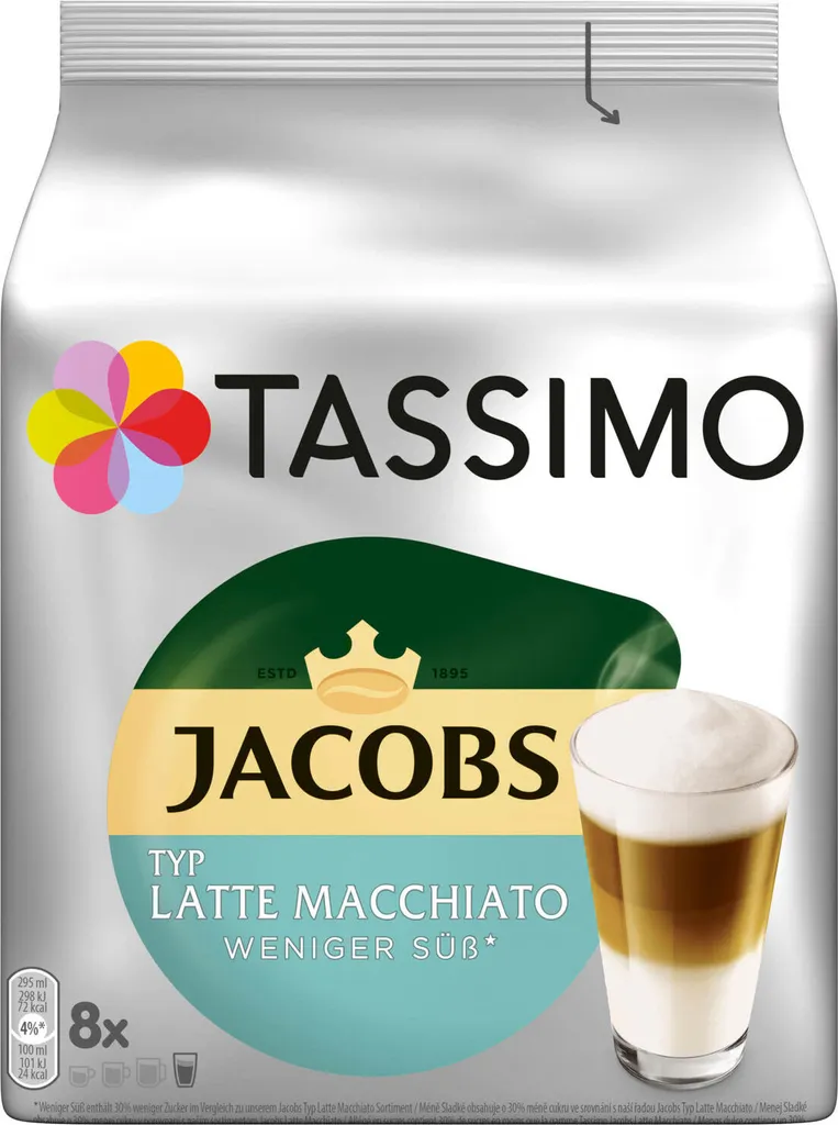 TASSIMO Kapseln Typ Latte Macchiato Weniger Süß Kaffeekapseln 5 X 8 Getränke 2 TASSIMO Kapseln Typ Latte Macchiato Weniger Süß Kaffeekapseln 5 X 8 Getränke – Bild 2