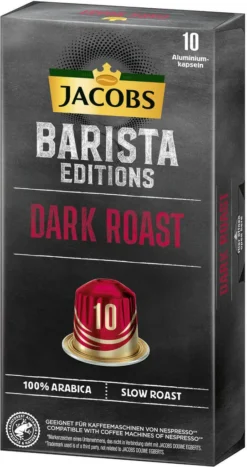 JACOBS Kapseln Barista Editions Dark Roast 10 10x10 Nespresso®* Kompatibel -Kaffee Verkäufe 6d91c49125388140db195dcaf371541a