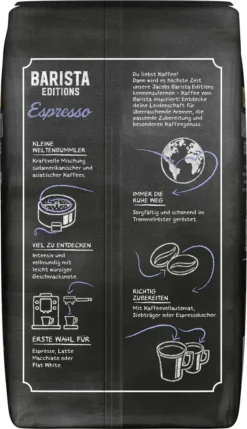 JACOBS Kaffeebohnen Barista Editions Espresso 2 X 1 Kg Espressobohnen Ganze Bohne -Kaffee Verkäufe 734e127f74dd4233374fb070e88fb8f7