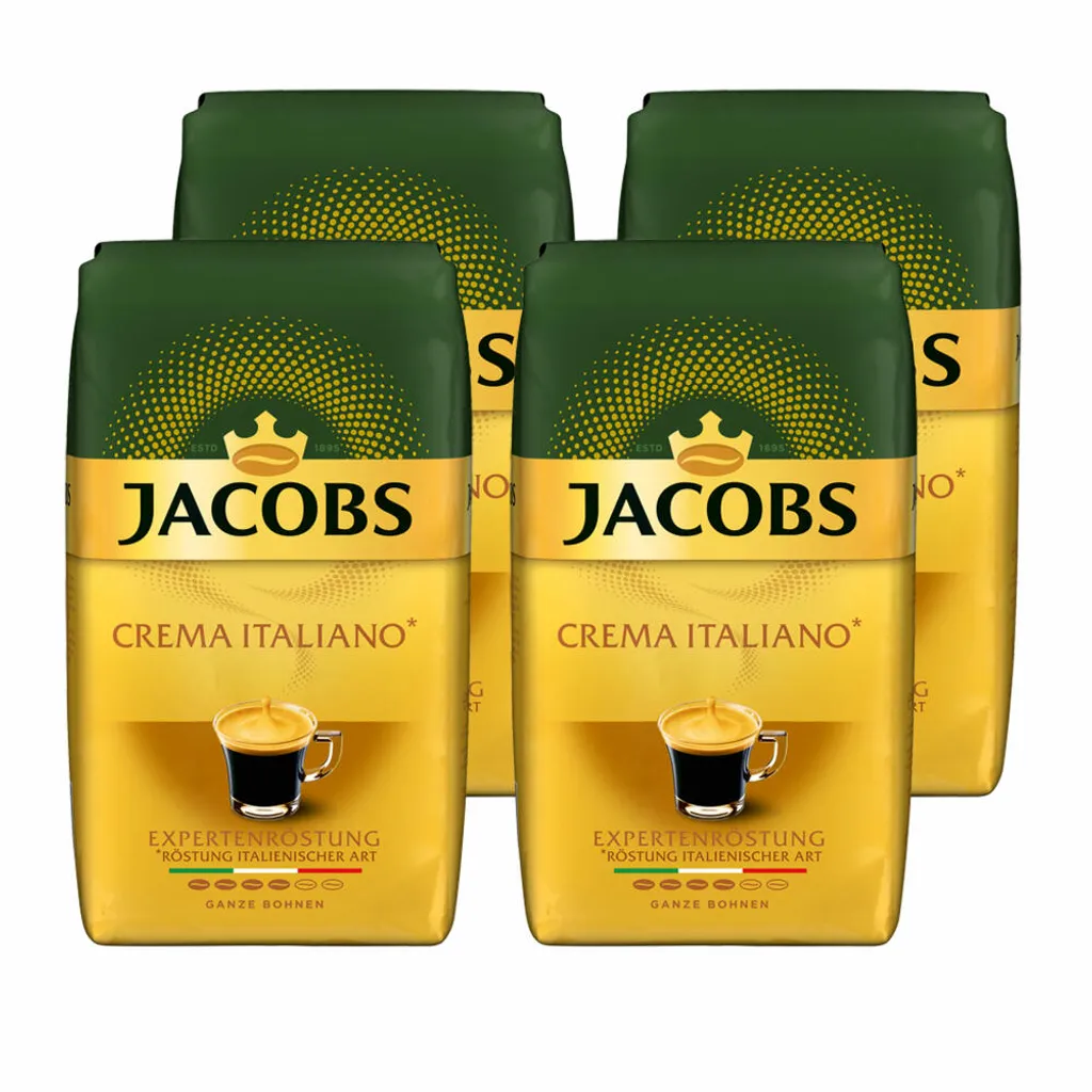 JACOBS Kaffeebohnen Expertenröstung Crema Italiano 4x1kg Ganze Kaffee Bohnen 9 JACOBS Kaffeebohnen Expertenröstung Crema Italiano 4x1kg Ganze Kaffee Bohnen – Bild 9