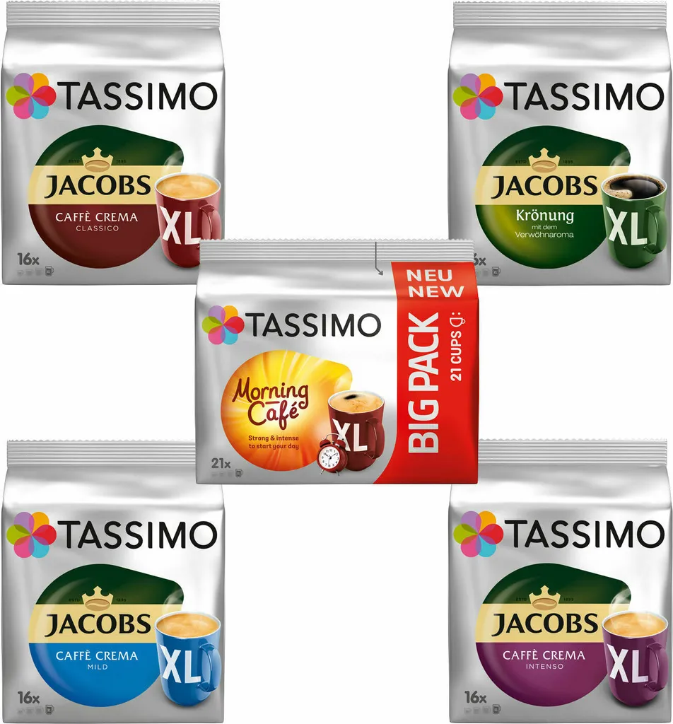 TASSIMO Vielfaltspaket XL Becherportion 5 Sorten Morning Café Mild Crema Intenso 3 TASSIMO Vielfaltspaket XL Becherportion 5 Sorten Morning Café Mild Crema Intenso – Bild 3