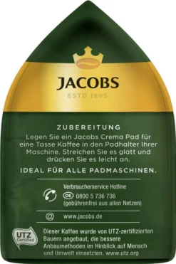 JACOBS Pads Crema Classic 270 Getränke - 15x18 Kaffeepads Senseo Kompatibel -Kaffee Verkäufe 7f1a493f2b323a62bc81f2e3295f8416