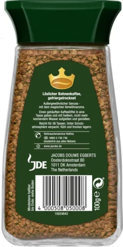 JACOBS Krönung 6 X 100g Löslicher Kaffee Instantkaffee 6 Gläser Löskaffee 6 JACOBS Krönung 6 X 100g Löslicher Kaffee Instantkaffee 6 Gläser Löskaffee -Kaffee Verkäufe 8000ce2f11ecabb843a04ac4345160d2