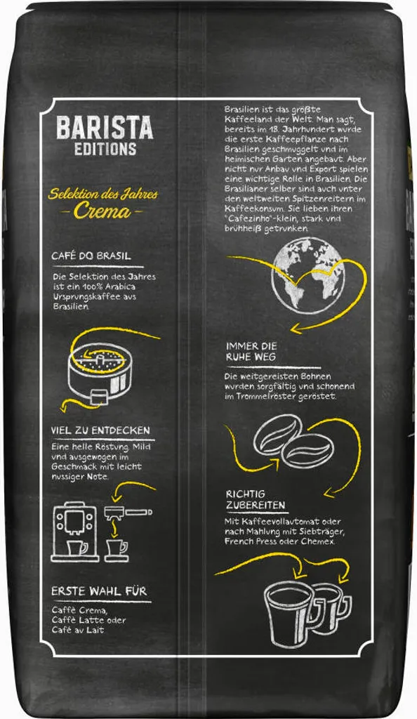 JACOBS Kaffeebohnen Barista Editions Crema Do Brasil 4 X 1 Kg Geröstete Bohnen 12 JACOBS Kaffeebohnen Barista Editions Crema Do Brasil 4 X 1 Kg Geröstete Bohnen – Bild 12