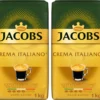 JACOBS Kaffeebohnen Expertenröstung Crema Italiano Bohnenkaffee 2 X 1 Kg Ganze Bohne