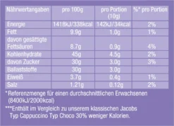 Jacobs Choco Cappuccino Kaffee So Leicht Nachfüllbeutel 400g -Kaffee Verkäufe 82f2d65041c217c7bf9bc4f64193b81c