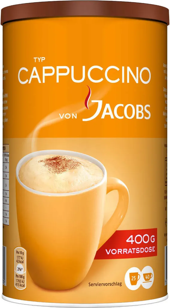 JACOBS Typ Cappuccino 6 Dosen 6 X 400 G 3 JACOBS Typ Cappuccino 6 Dosen 6 X 400 G – Bild 3