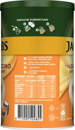 JACOBS Typ Cappuccino Entkoffeiniert 8 Dosen (8 X 220 G) 6 JACOBS Typ Cappuccino Entkoffeiniert 8 Dosen (8 X 220 G) -Kaffee Verkäufe 8705588e449213c2fd53dcb54e40fe1c