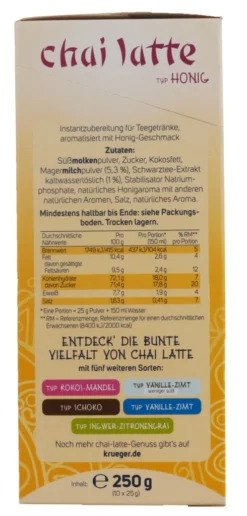 Krüger You Chai Latte Typ Honig Lovely India Extra Cremig | 10 Portionen -Kaffee Verkäufe 8b6de237e8d22594cb2a00c59f513497