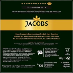 JACOBS Kapseln Espresso Ristretto 200 Nespresso Kompatible Kaffeekapseln -Kaffee Verkäufe 8c3e46d77aab8a6759ba1df61ffbe884