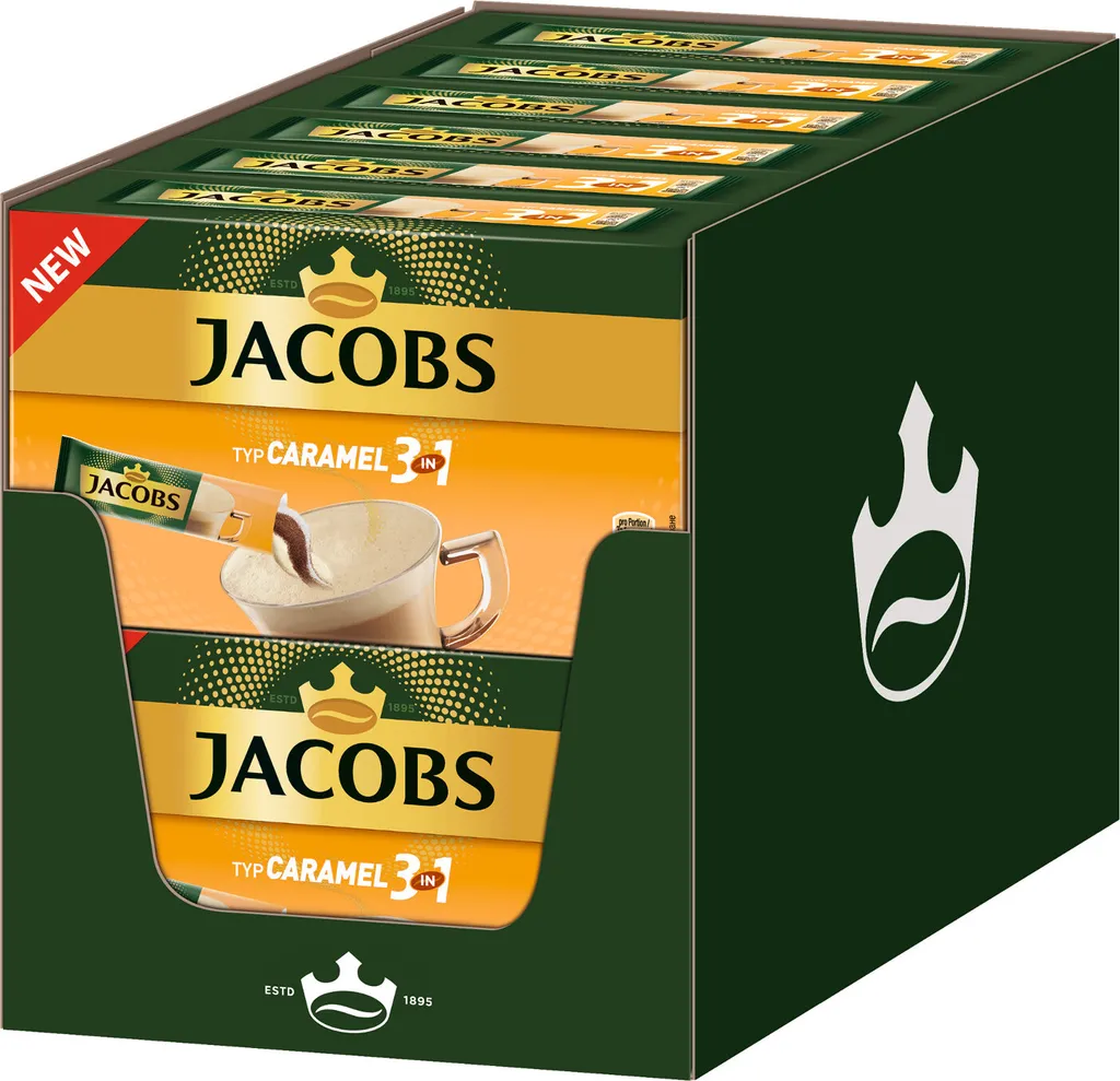 JACOBS 3in1 Typ Caramel Löslicher Kaffee 12er Pack 12 X 10 Getränke Sticks 1 JACOBS 3in1 Typ Caramel Löslicher Kaffee 12er Pack 12 X 10 Getränke Sticks